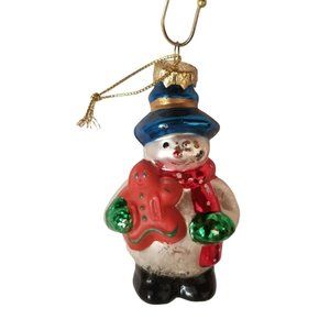 Christmas Ornament Glass Snowman Gingerbread Thomas Pacconi Museum Series '03